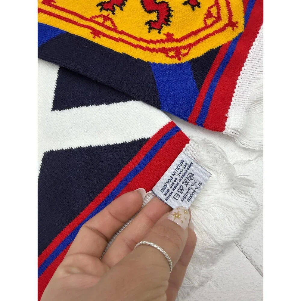 Scotland Supporter Scarf One Size Mens Blue Soccer Knit EUROSCARVES Flag Crest